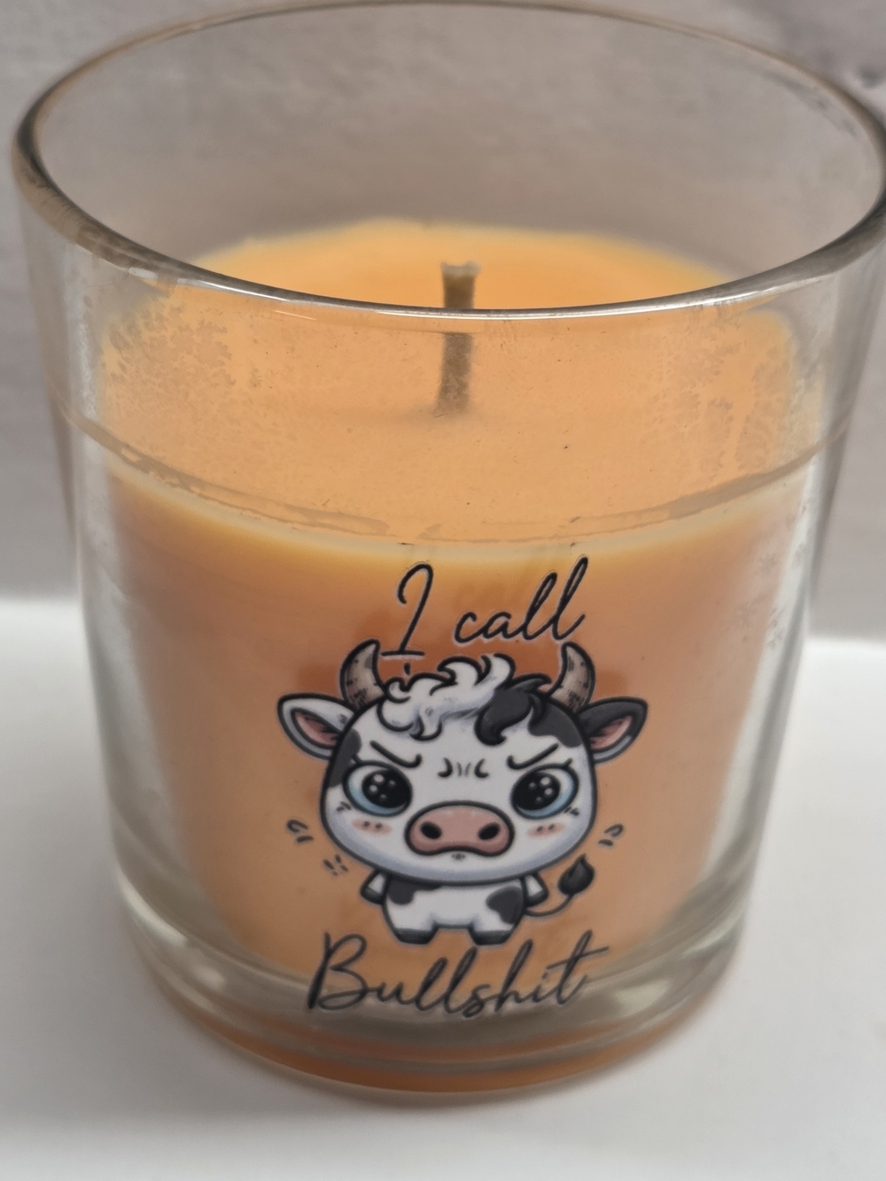Cow "I CALL BS" Orange Cream Scented Candle